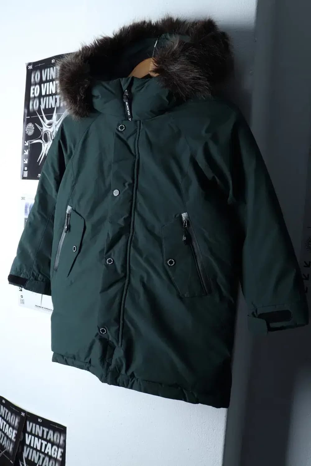 (F) 블랙야크 패딩 점퍼자켓 아동 키즈 덕다운 그린-17007 상품이미지1