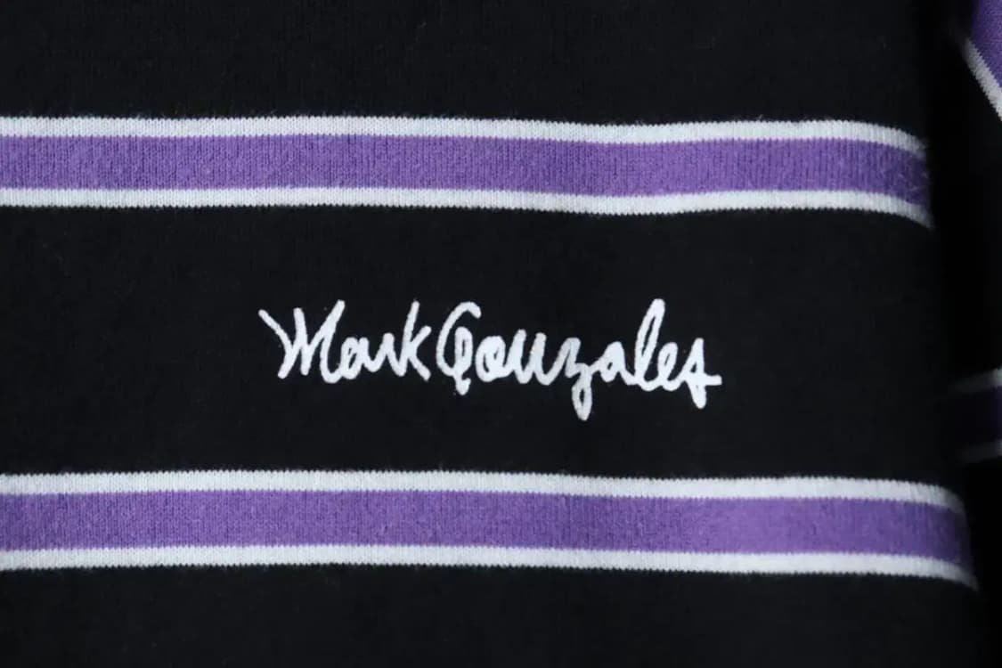 (M-L) 마크곤잘레스 긴팔티셔츠 스트라이프 퍼플 올드스쿨-17009 상품이미지5