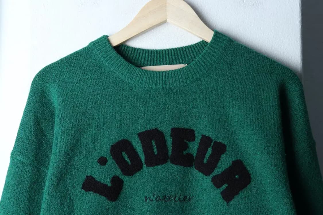 W(F) 아틀리에 나인 니트 세미크롭 그린 풀오버-1700A 상품이미지3