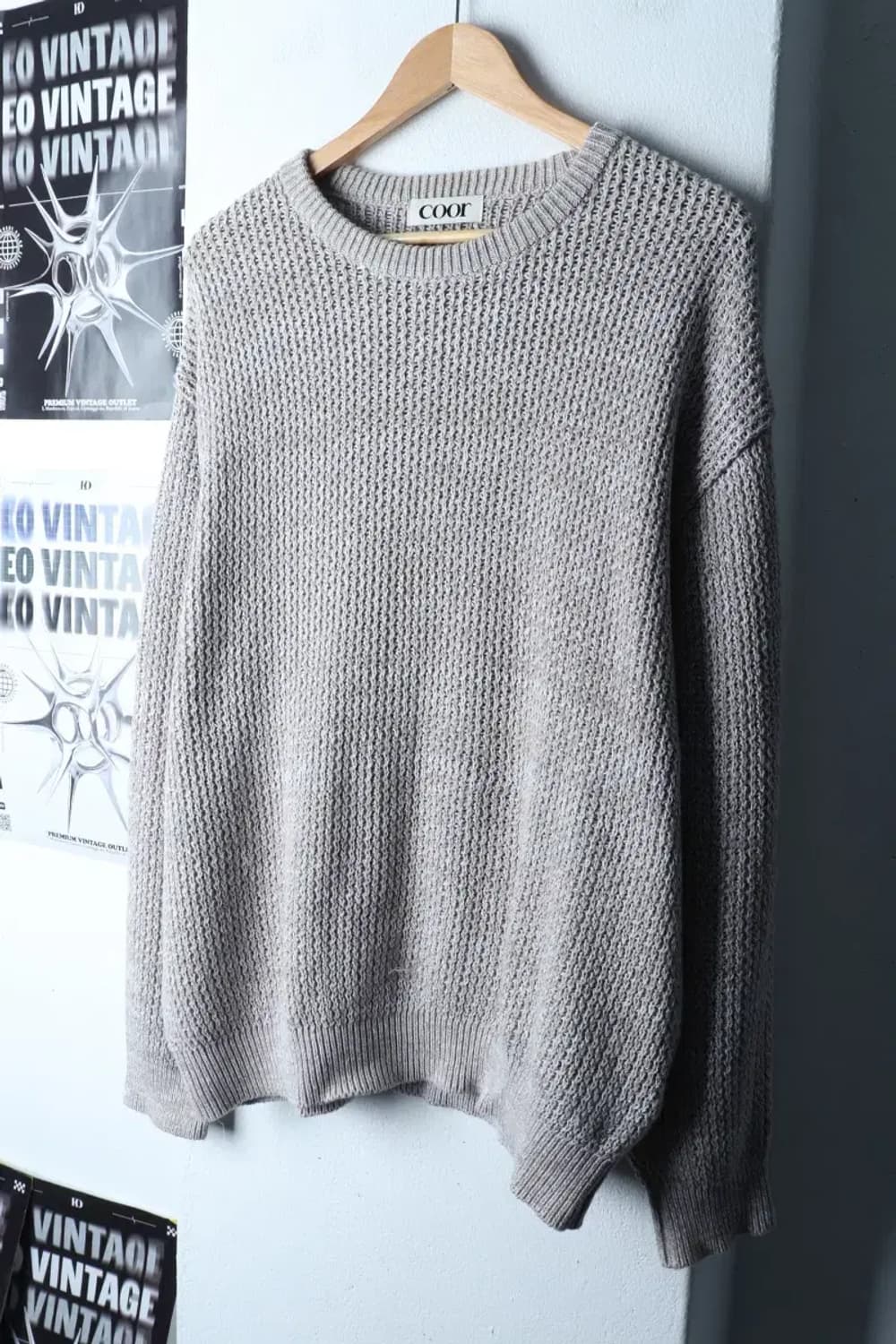 (L-XL) 쿠어 니트 루즈핏 무지 오트밀-1700B 상품이미지1