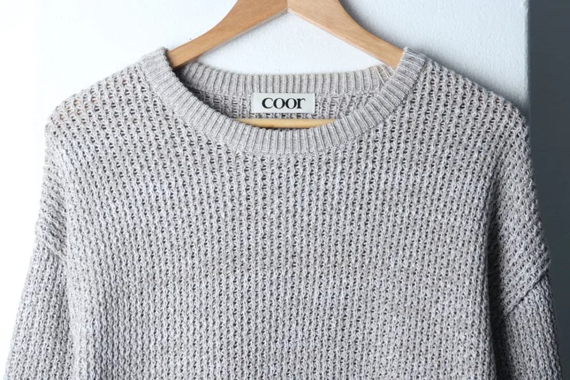 (L-XL) 쿠어 니트 루즈핏 무지 오트밀-1700B 상품이미지3