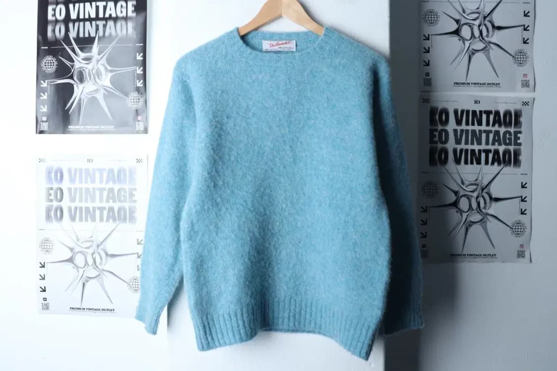 W(S) 셔틀랜더 니트 스코틀랜드 쉐기독 모헤어 연블루 울-1700C 상품이미지2