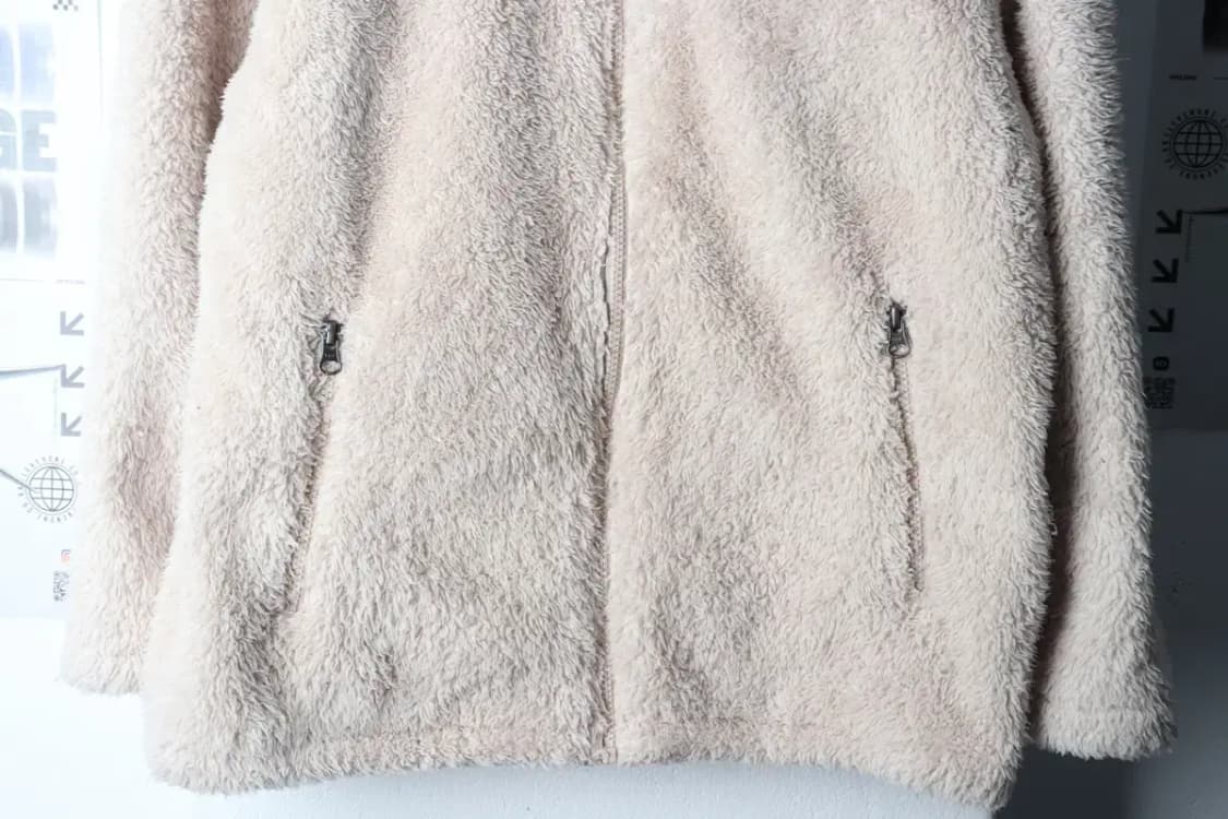 (M-L) 휠라 후드티셔츠 후리스 플리스 베이지 부들-1700E 상품이미지4