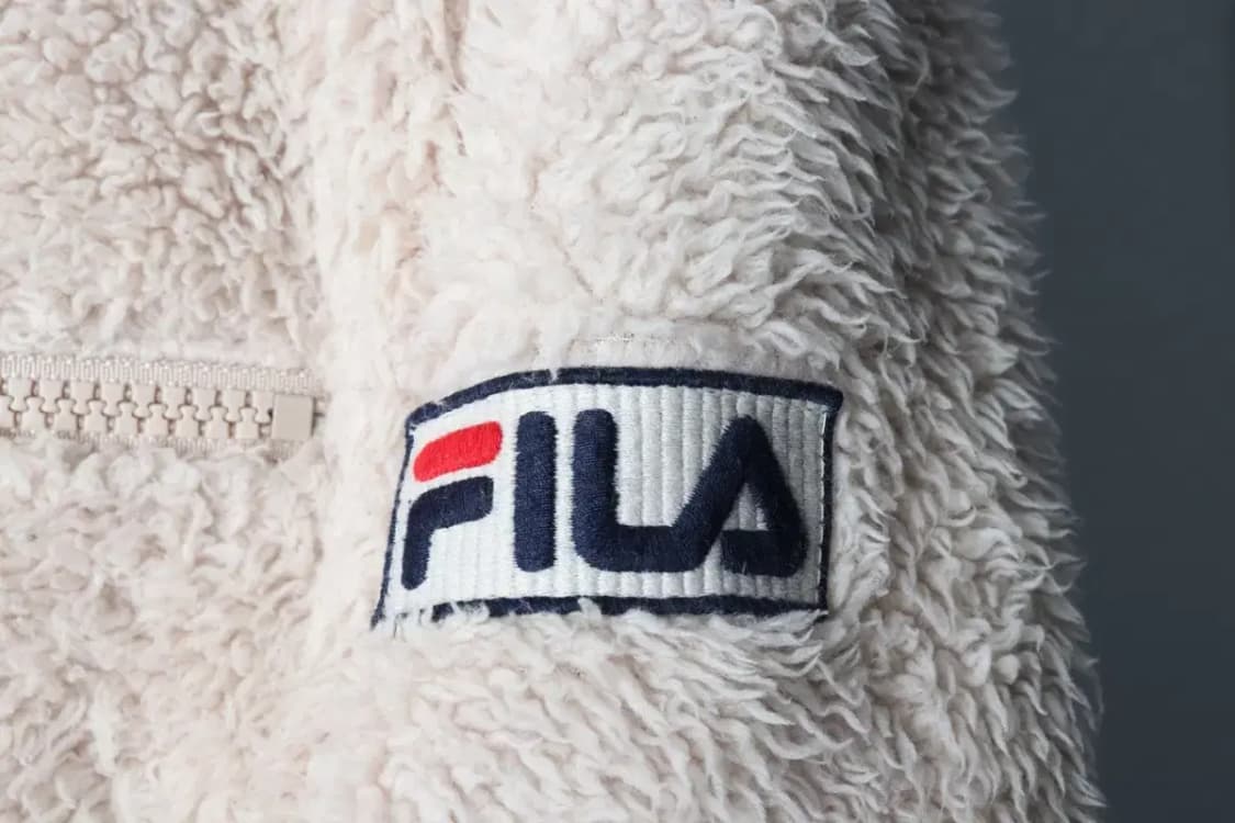 (M-L) 휠라 후드티셔츠 후리스 플리스 베이지 부들-1700E 상품이미지5