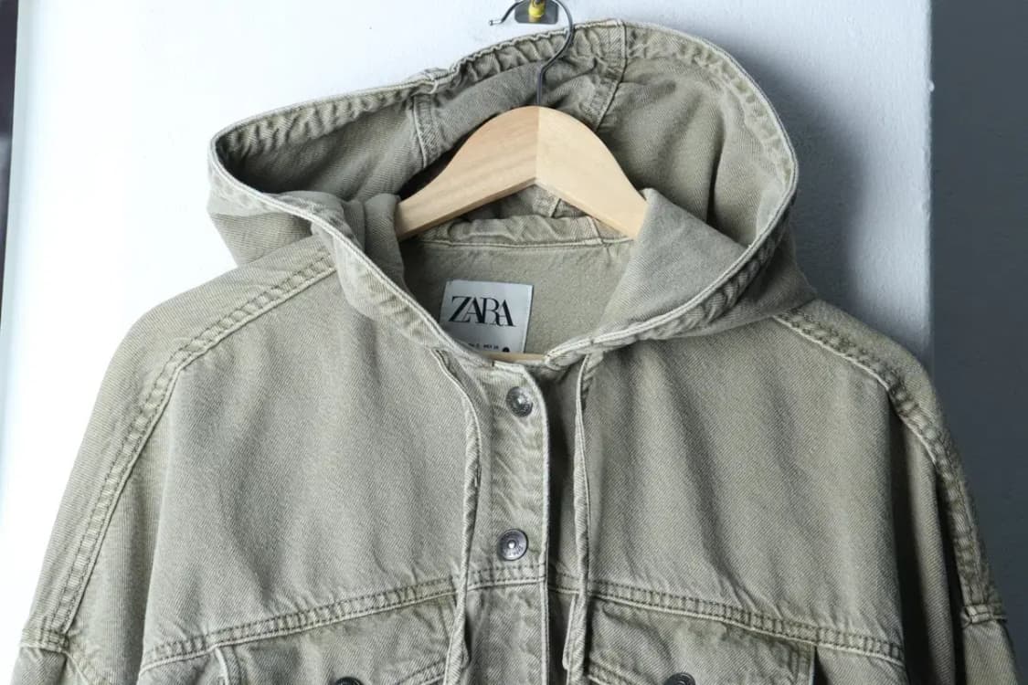 W(S-M) 자라 집업 바람막이 점퍼자켓 트러커 워싱 크롭-1700F 상품이미지3