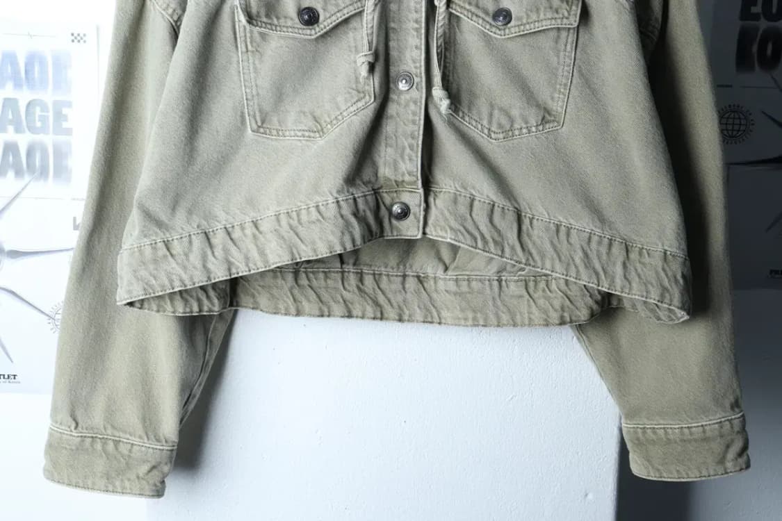 W(S-M) 자라 집업 바람막이 점퍼자켓 트러커 워싱 크롭-1700F 상품이미지4