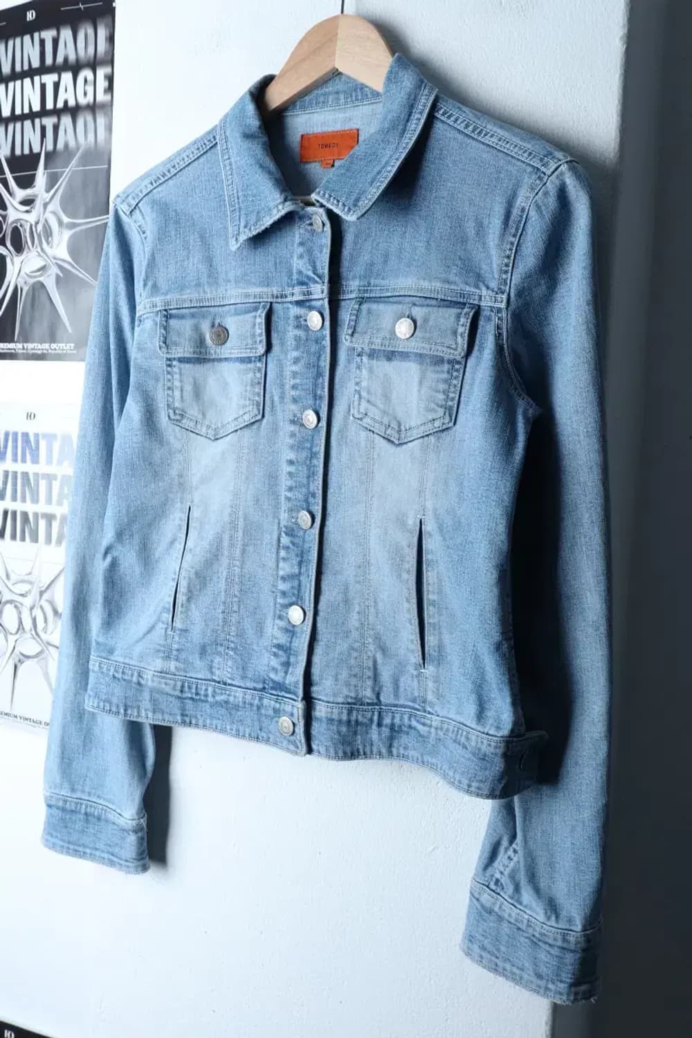 W(M) 톰보이 집업 바람막이 점퍼자켓 데님 트러커 연청 워싱-17011 상품이미지1