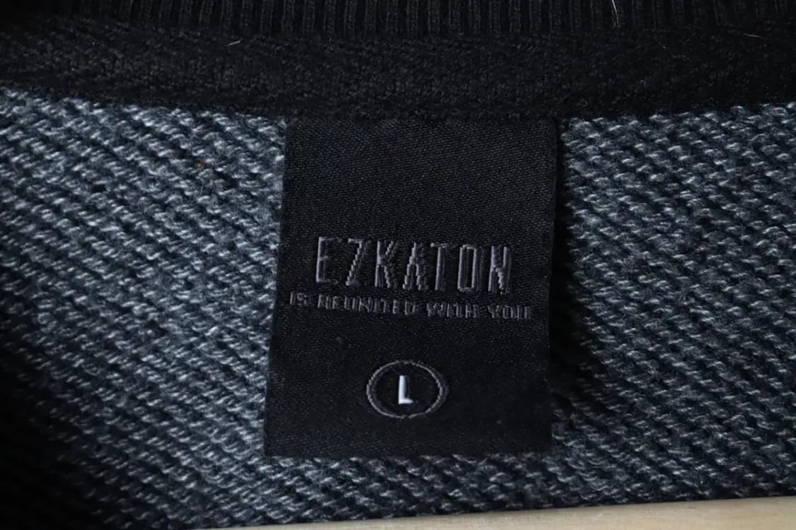 (L-XL) 에즈카톤 맨투맨 티셔츠 루즈핏 무지 헤비 블랙-17012 상품이미지6