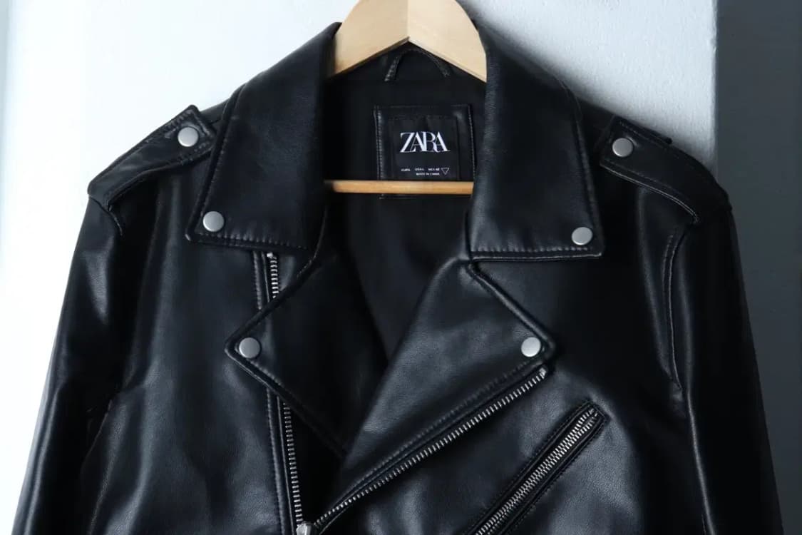 (L-XL) 자라 집업 바람막이 점퍼자켓 레더 라이더 블랙-17015 상품이미지3