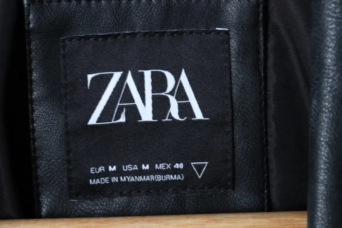 (M-L) 자라 집업 바람막이 점퍼자켓 레더 라이더 블랙-17018 상품이미지5