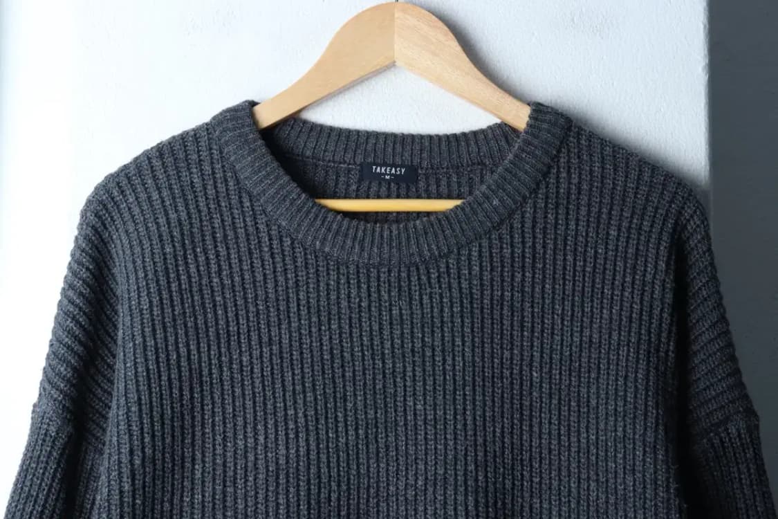 (M-L) 테이크이지 니트 루즈핏 그레이 울-1701A 상품이미지3
