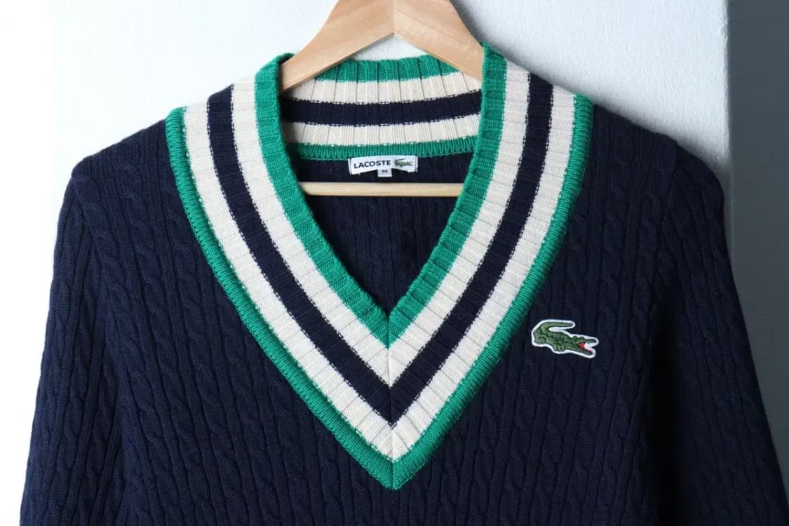 W(M) 라코스테 니트 케이블 꽈배기 네이비 롱 이세영-1701B 상품이미지3