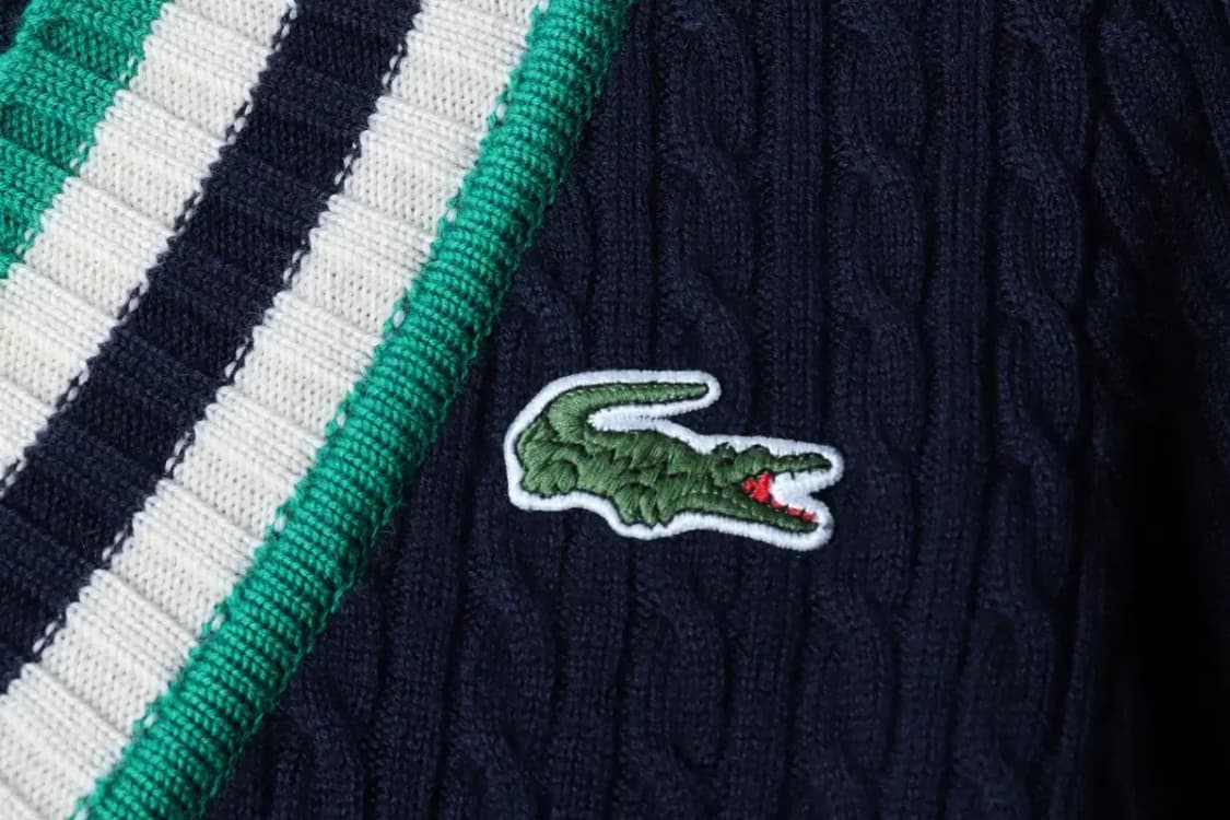 W(M) 라코스테 니트 케이블 꽈배기 네이비 롱 이세영-1701B 상품이미지5