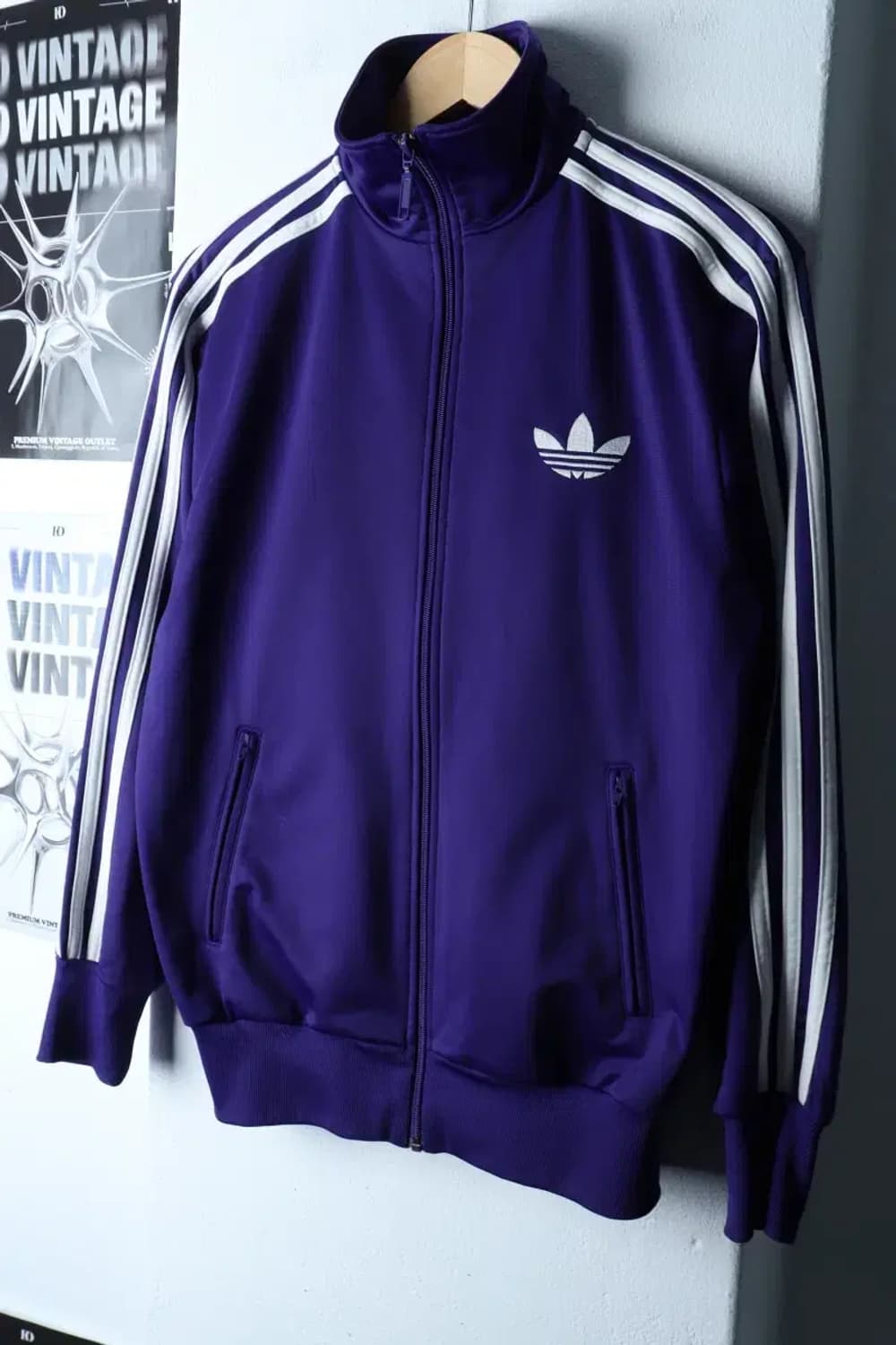 (S-M) 아디다스 집업져지 트랙탑 구파버 퍼플 올드스쿨-1701C 상품이미지1