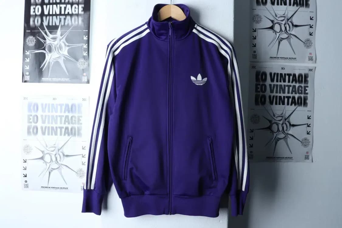 (S-M) 아디다스 집업져지 트랙탑 구파버 퍼플 올드스쿨-1701C 상품이미지2