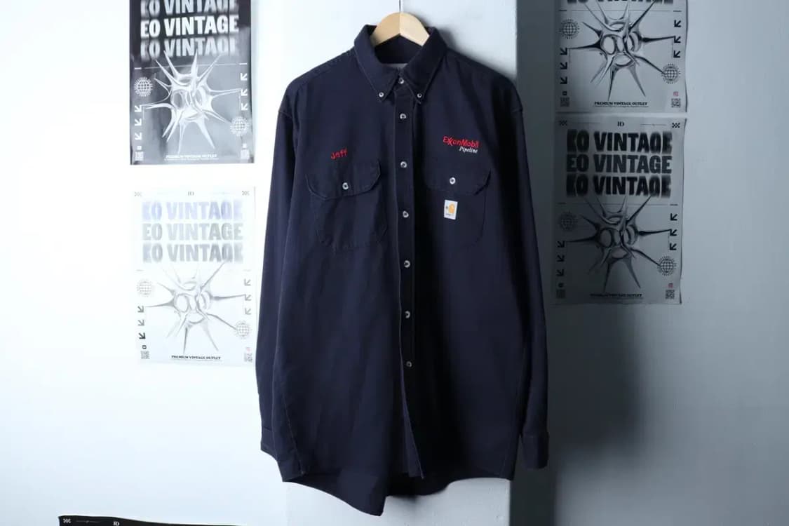 (XL-2XL) 칼하트 셔츠 남방 빅사이즈 투포켓 네이비-1701D 상품이미지2