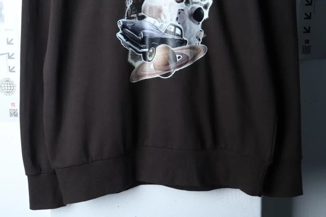 (3XL) 브랜드빈티지 긴팔티셔츠 빅사이즈 고양이프린팅 차콜-1701E 상품이미지4