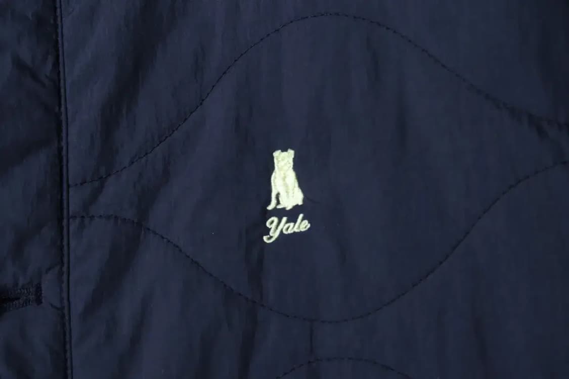(S) 예일 패딩 점퍼자켓 스몰로고 경량 퀄팅 네이비-17021 상품이미지5