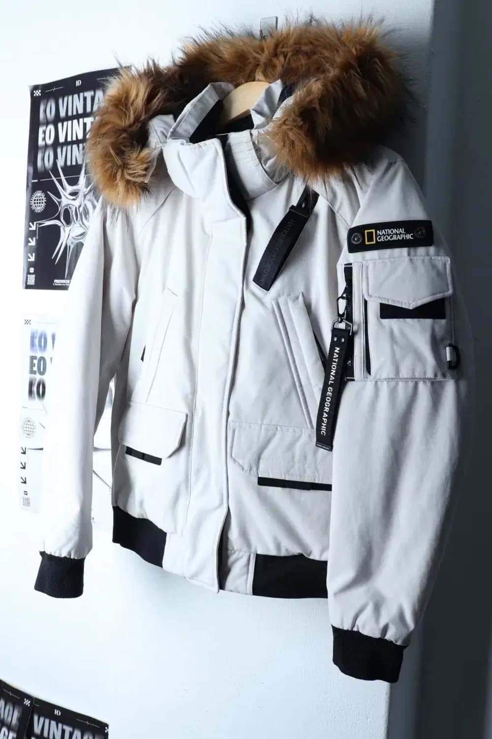 W(XS-S) 내셔널지오그래픽 패딩 점퍼자켓 덕다운 유틸 퍼-17022 상품이미지1