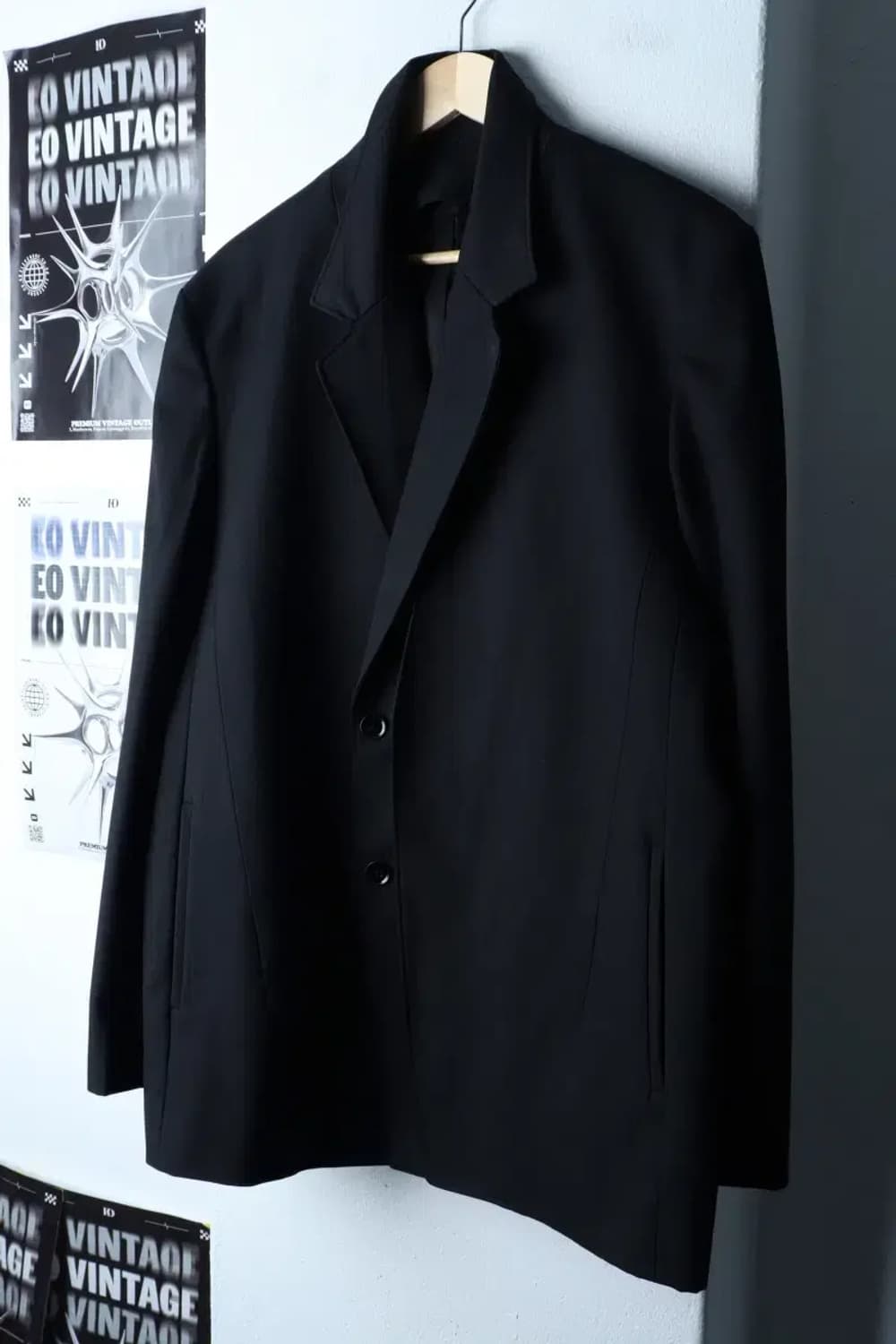 (L-XL) 인사일런스 코트자켓 맥코트 블랙 울 유니크-16F98 상품이미지1