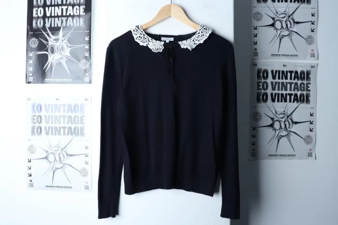 W(XS) 끌로디피에로 니트 넥포인트 네이비 울-16F9E 상품이미지2