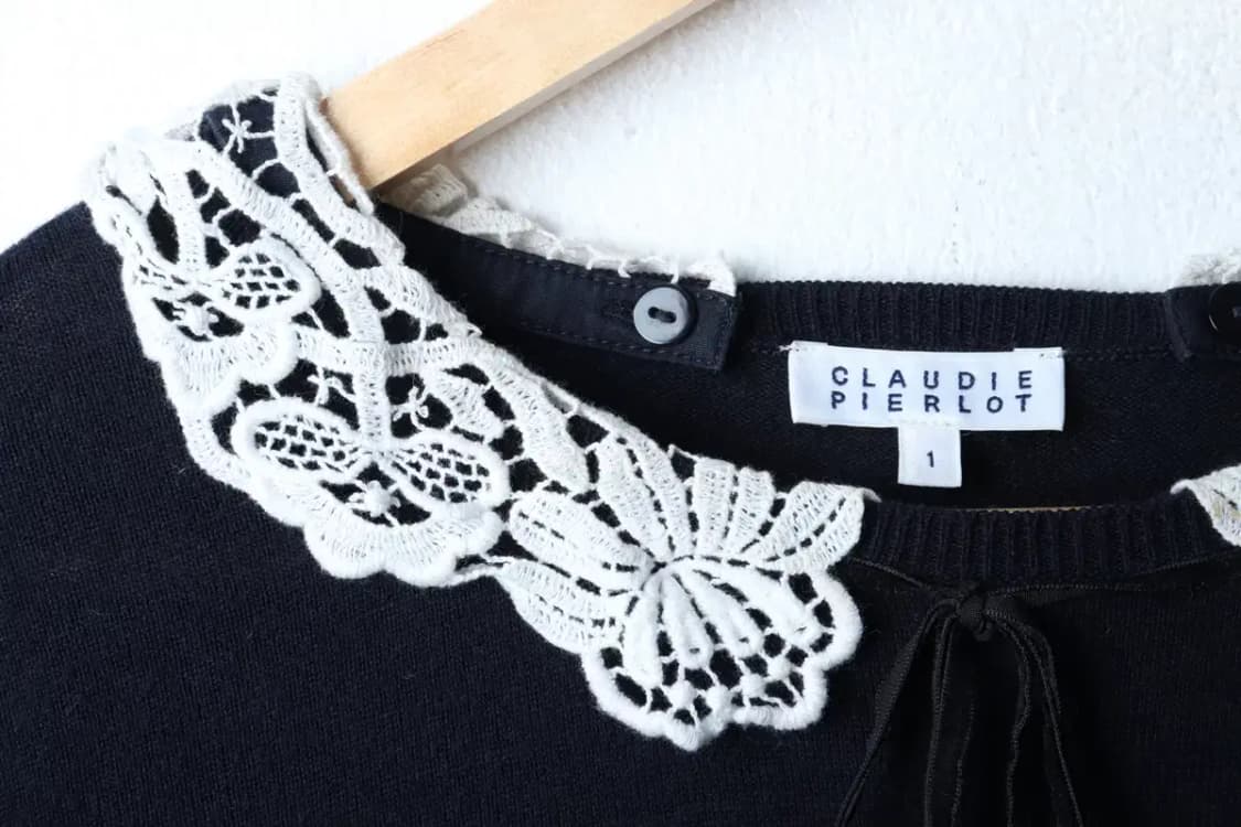 W(XS) 끌로디피에로 니트 넥포인트 네이비 울-16F9E 상품이미지5