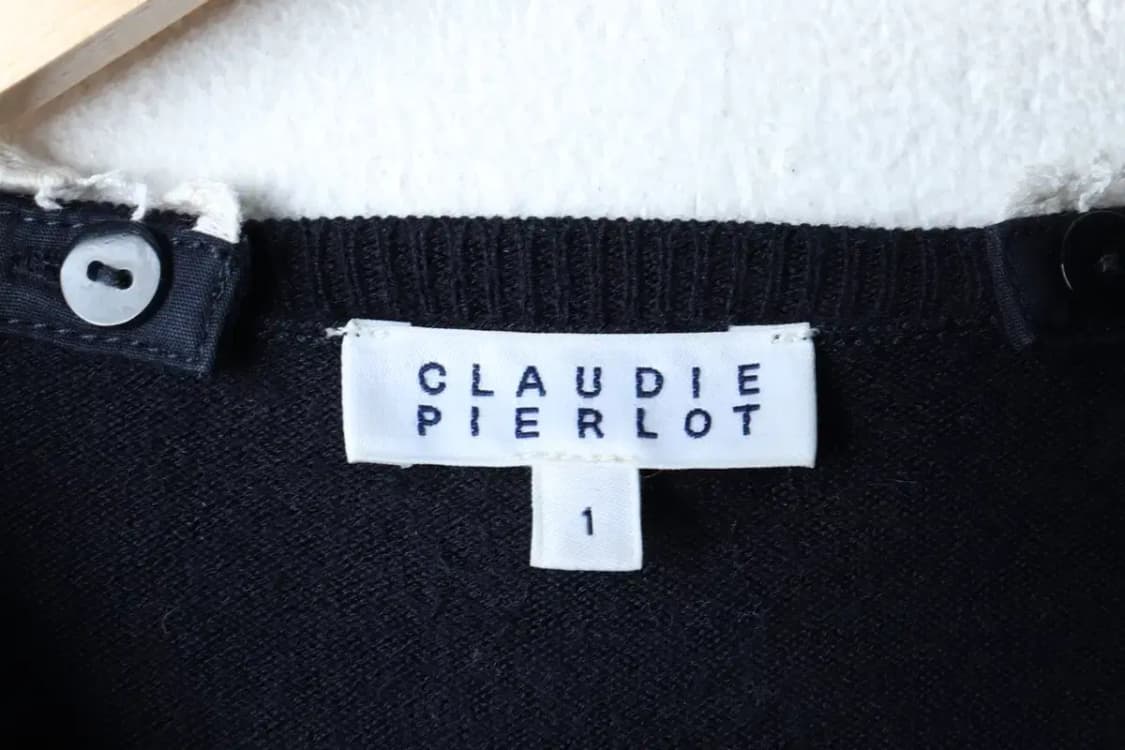 W(XS) 끌로디피에로 니트 넥포인트 네이비 울-16F9E 상품이미지6