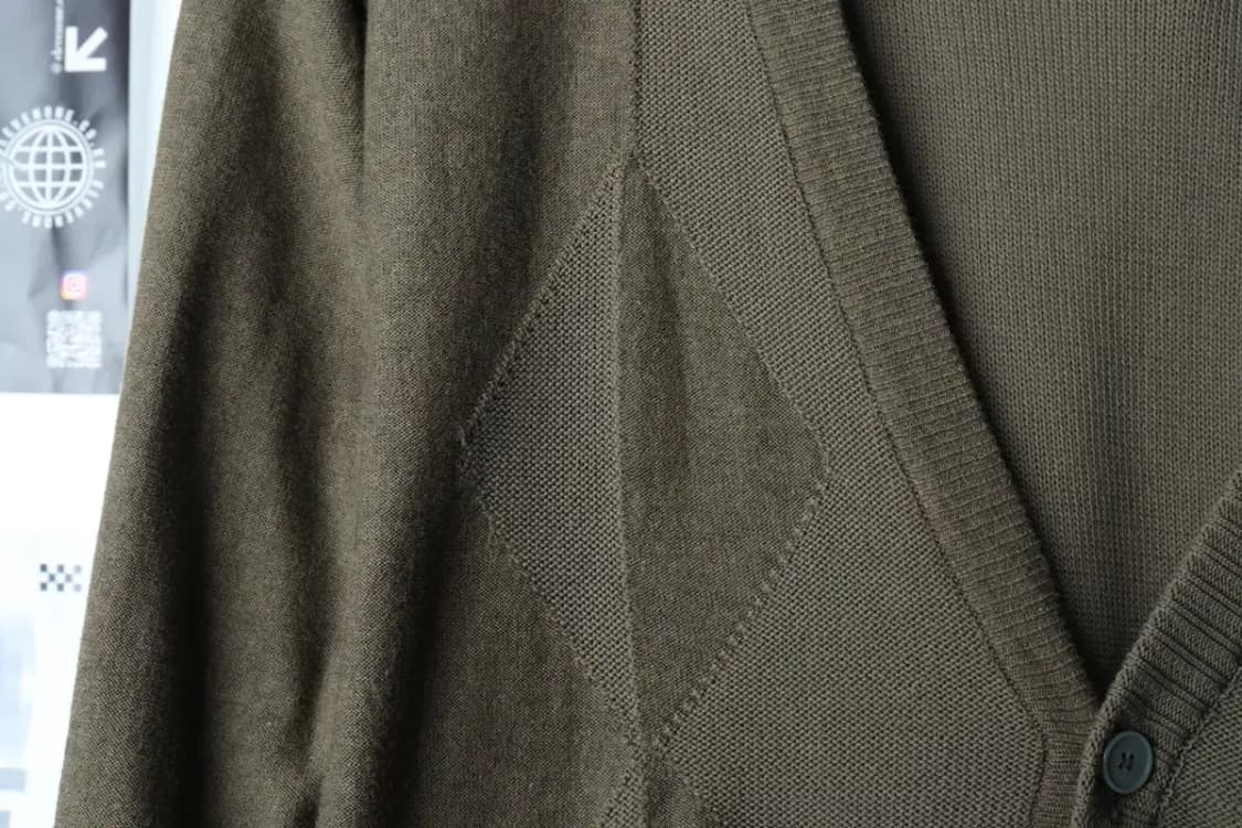 (L-XL) 발렌타인 니트 가디건 아가일 카키 이태리-16FA1 상품이미지5