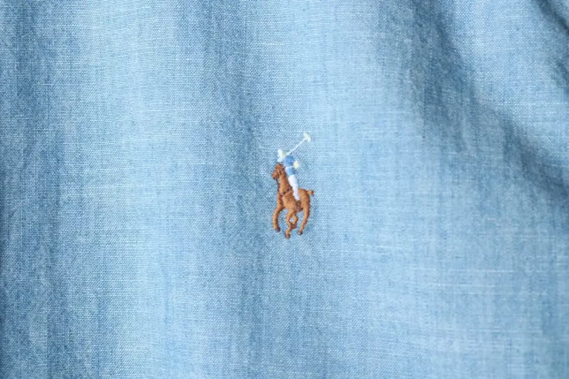 (2XL) 폴로 랄프로렌 셔츠 남방 빅사이즈 연블루 무지-16FA2 상품이미지5