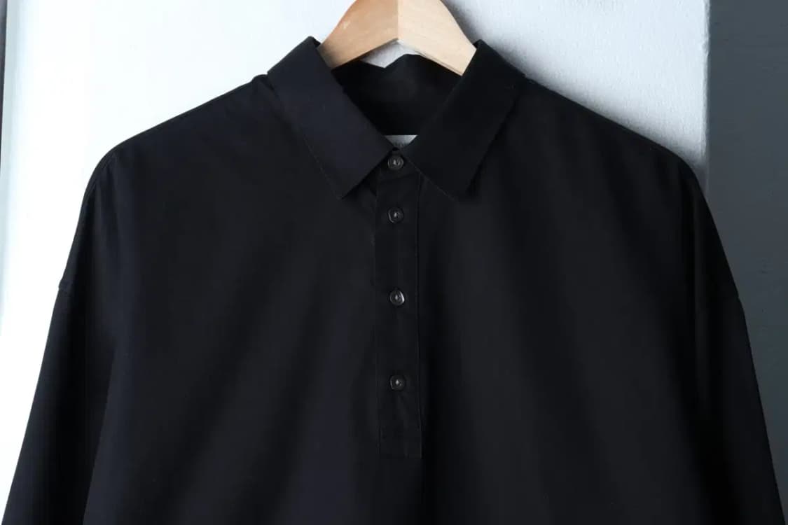 (M-L) 쿠어 셔츠 남방 반집업 스트링 블랙 유니크-16FA3 상품이미지3