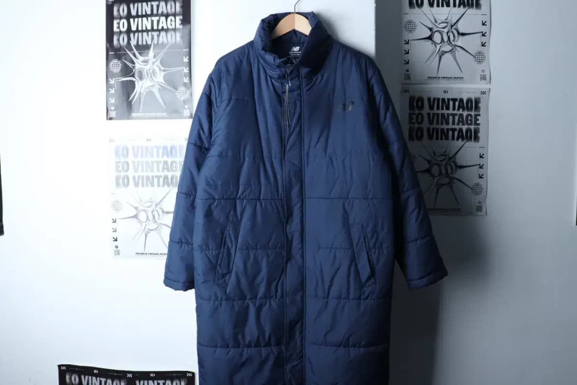 (L-XL) 뉴발란스 패딩 점퍼자켓 새상품 네이비 롱 올드스쿨-16FA4 상품이미지2