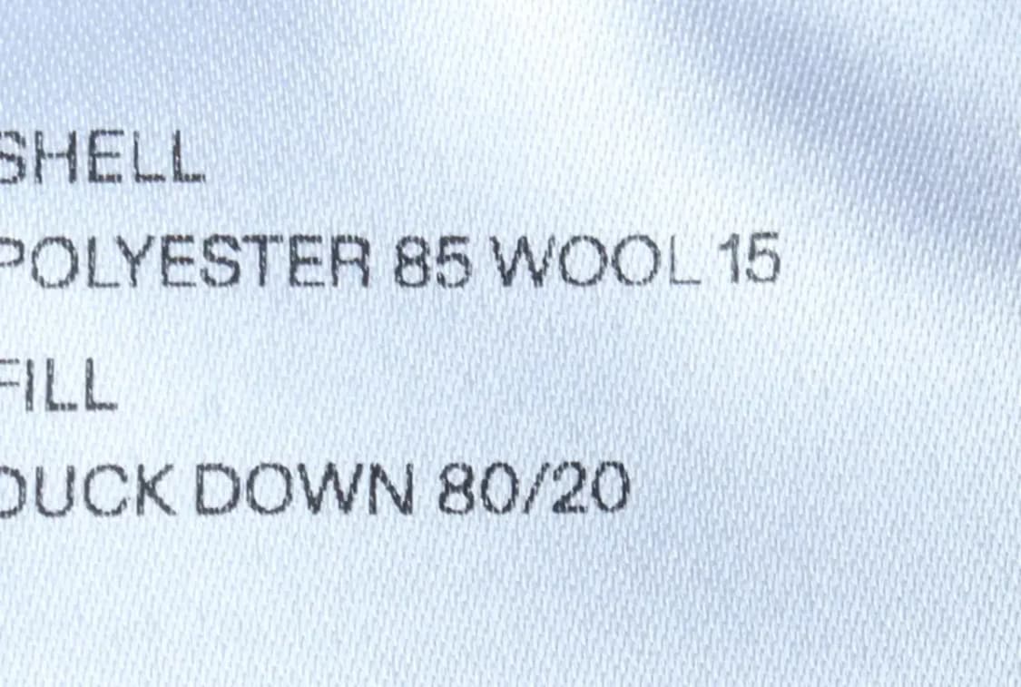 (S-M) 기준 패딩 점퍼자켓 크롭 체크 덕다운 블루 울-16FA5 상품이미지9