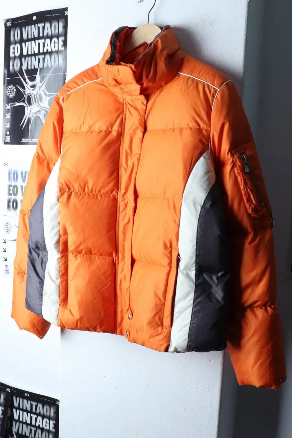 W(L-XL) 타미힐피거 패딩 점퍼자켓 덕다운 오렌지 레이싱-16FA6 상품이미지1