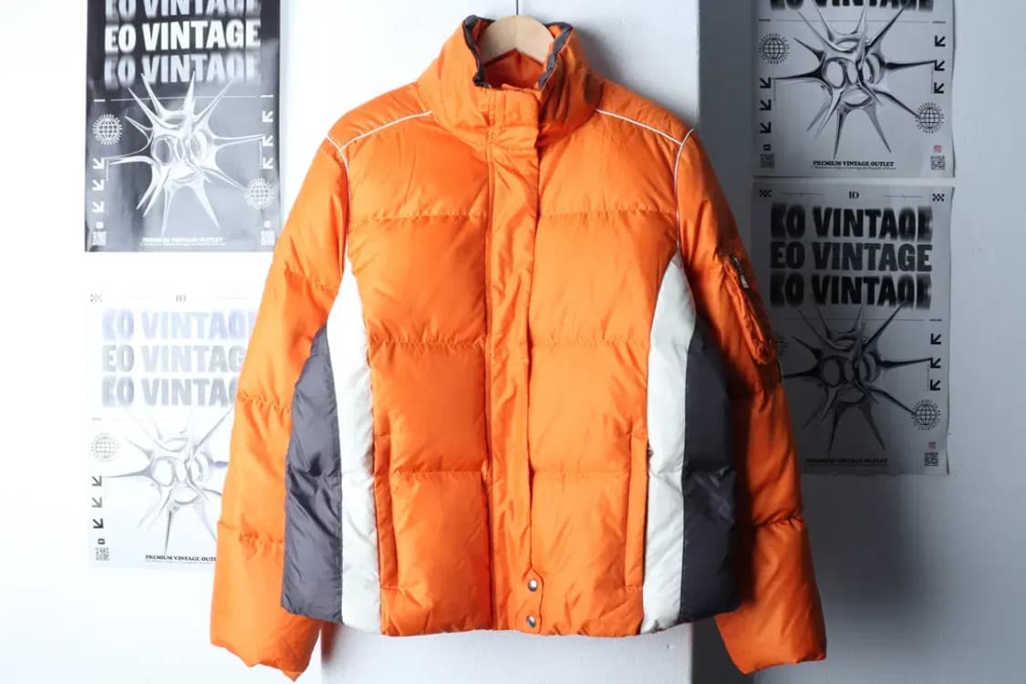 W(L-XL) 타미힐피거 패딩 점퍼자켓 덕다운 오렌지 레이싱-16FA6 상품이미지2