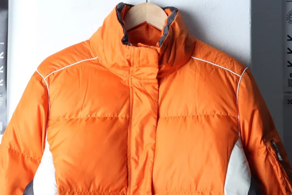 W(L-XL) 타미힐피거 패딩 점퍼자켓 덕다운 오렌지 레이싱-16FA6 상품이미지3