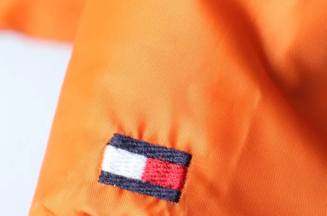 W(L-XL) 타미힐피거 패딩 점퍼자켓 덕다운 오렌지 레이싱-16FA6 상품이미지6