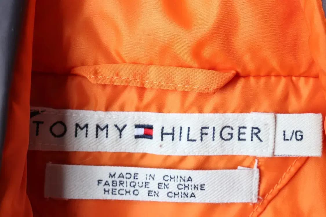 W(L-XL) 타미힐피거 패딩 점퍼자켓 덕다운 오렌지 레이싱-16FA6 상품이미지7
