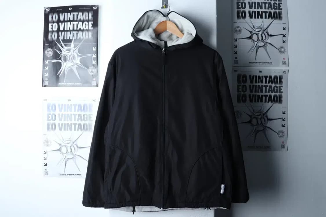 (L-XL) 햄머 패딩 점퍼자켓 리버시블 플리스 테크웨어 블랙-16FA9 상품이미지2