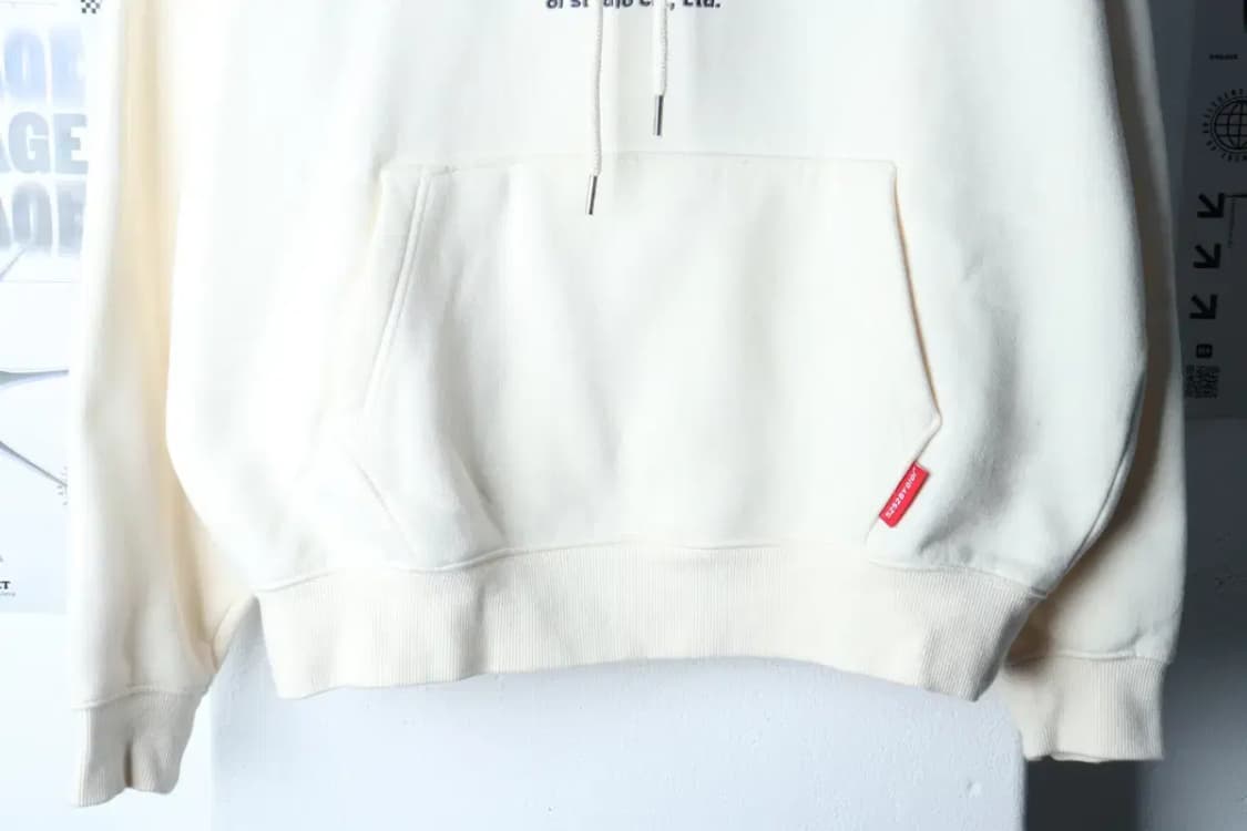 W(S) 오아이오아이 후드티셔츠 빅로고 아이보리 기모 키치-16E9C 상품이미지4