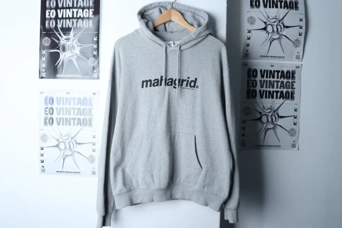 (M-XL) 마하그리드 후드티셔츠 레터링 그레이 올드스쿨-16E9E 상품이미지2