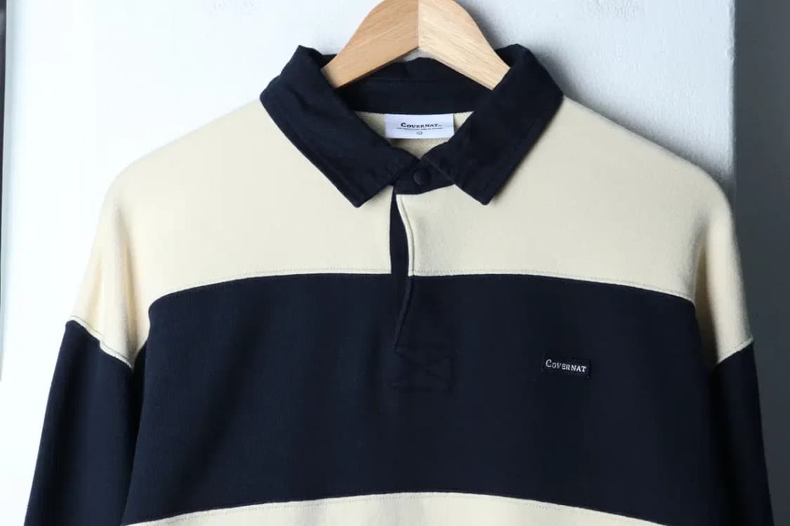 (L-XL) 커버낫 카라 긴팔티셔츠 루즈핏 럭비 올드스쿨-16EA5 상품이미지3