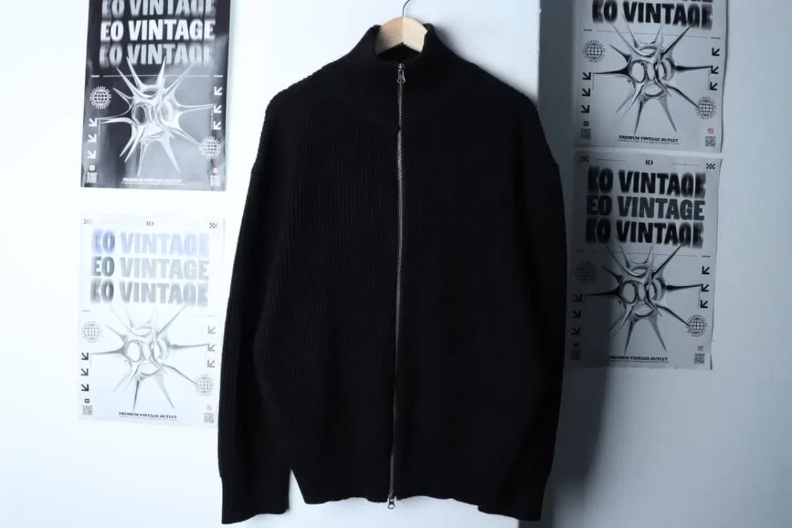 (M-L) 어누즈 니트 가디건 집업 무지 블랙-16EA8 상품이미지2