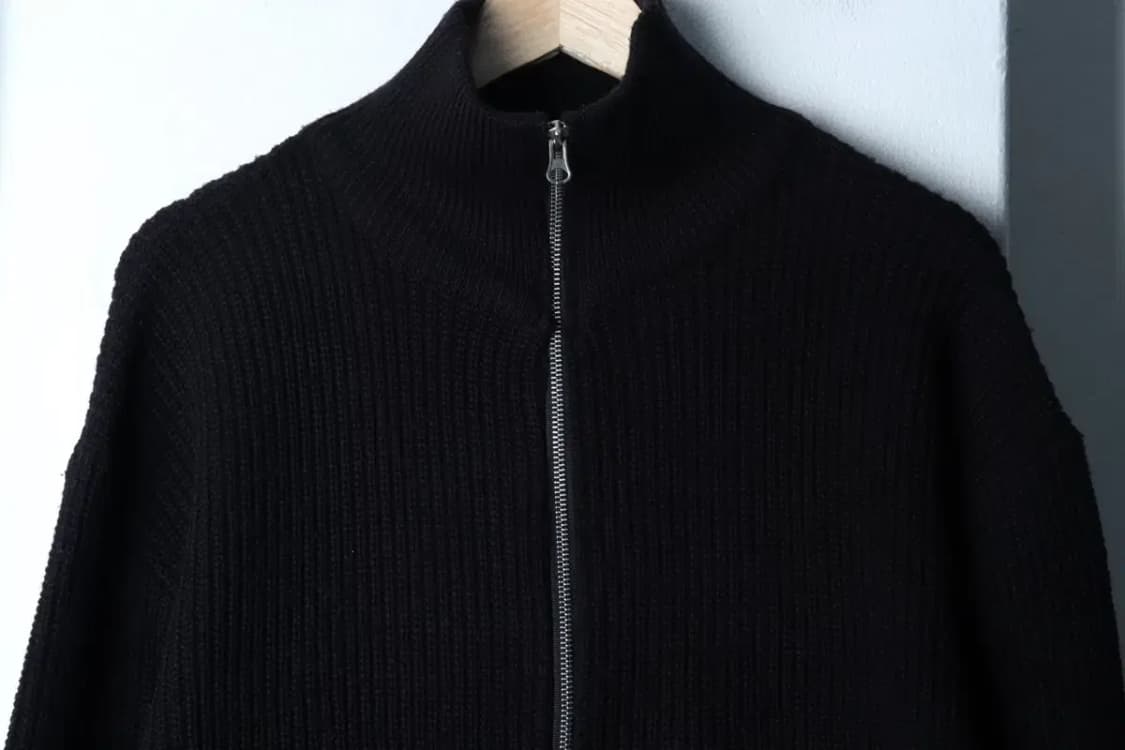 (M-L) 어누즈 니트 가디건 집업 무지 블랙-16EA8 상품이미지3