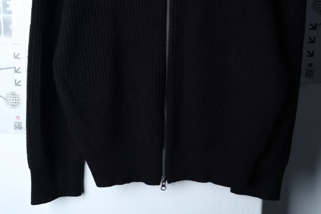 (M-L) 어누즈 니트 가디건 집업 무지 블랙-16EA8 상품이미지4
