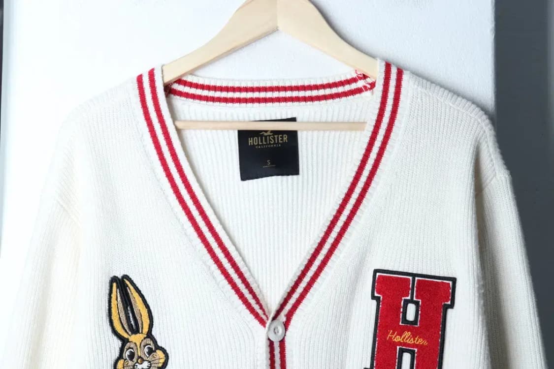 (S-L) 홀리스터 니트 가디건 Y2K 유행 트렌드 패치-16EA9 상품이미지3