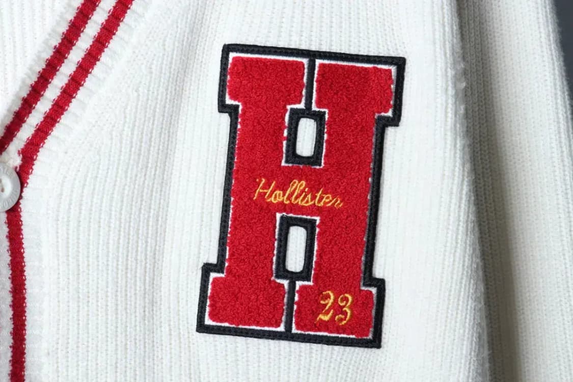 (S-L) 홀리스터 니트 가디건 Y2K 유행 트렌드 패치-16EA9 상품이미지5