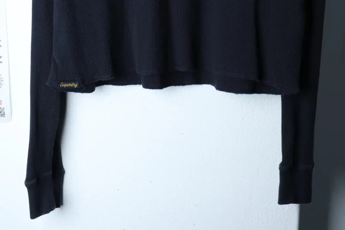 W(S-M) 슈퍼드라이 긴팔티셔츠 브루클린 와플 크롭 잘익음-16EAE 상품이미지4