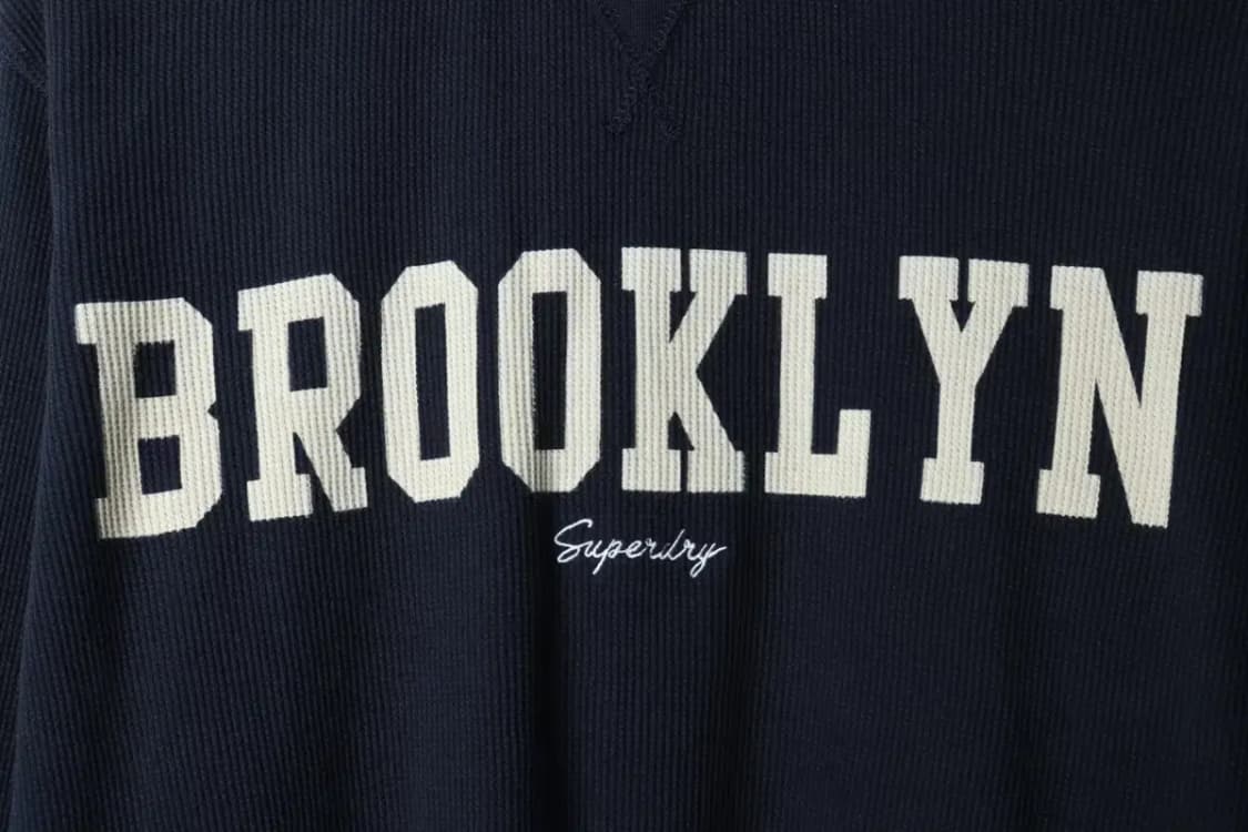 W(S-M) 슈퍼드라이 긴팔티셔츠 브루클린 와플 크롭 잘익음-16EAE 상품이미지5