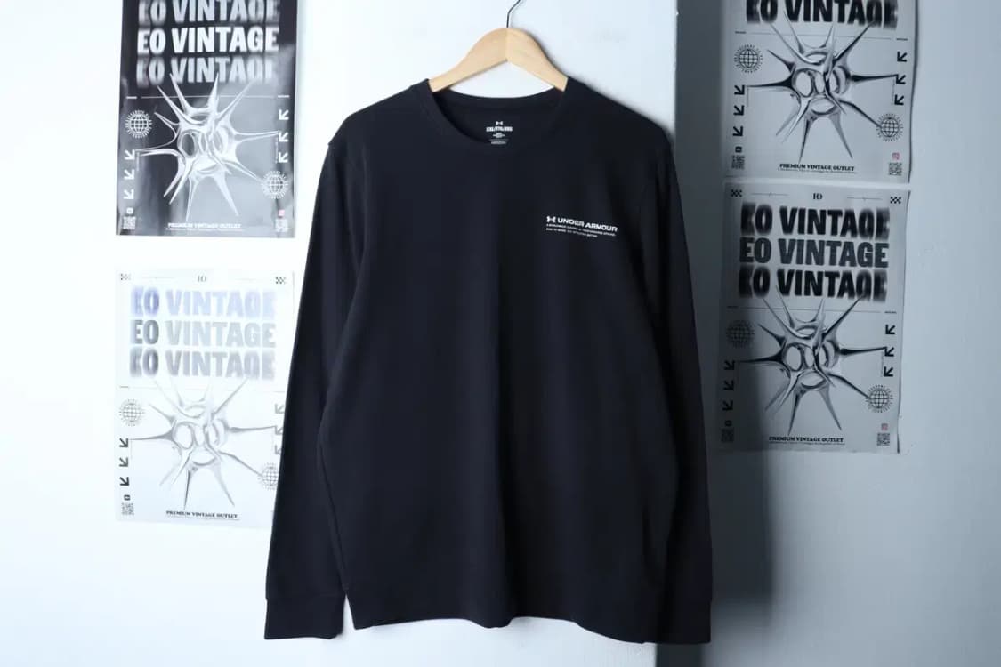 (2XL) 언더아머 긴팔티셔츠 빅사이즈 스몰로고 블랙-16EAF 상품이미지2