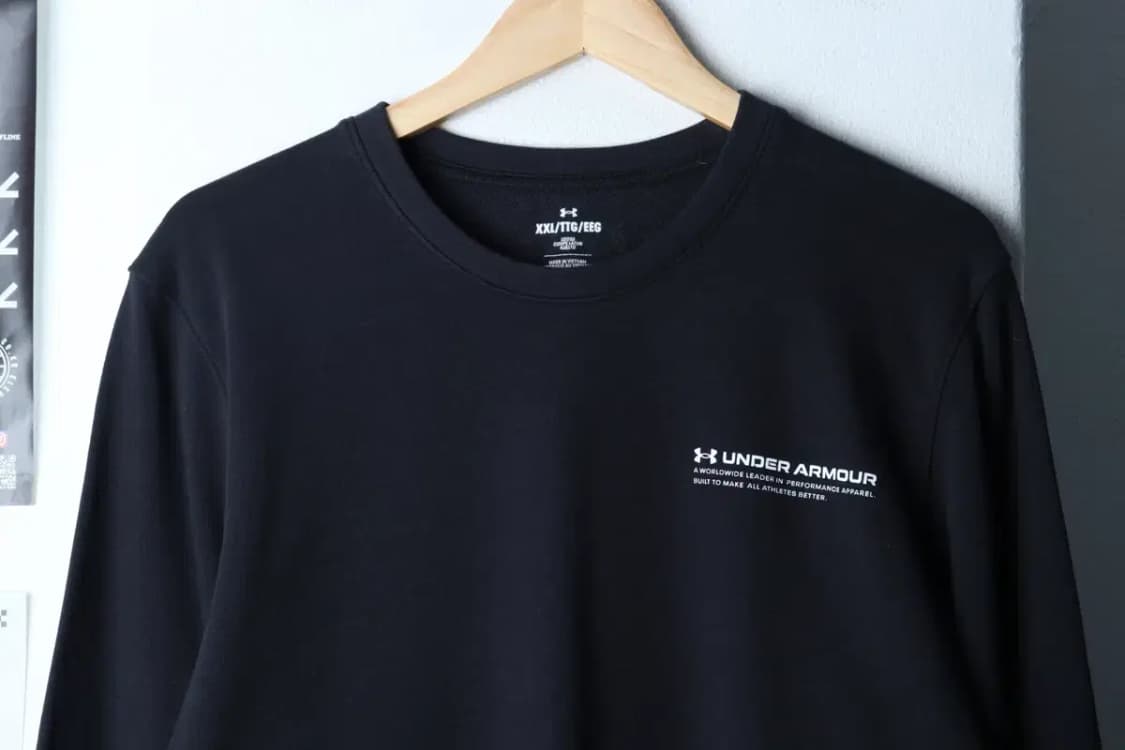 (2XL) 언더아머 긴팔티셔츠 빅사이즈 스몰로고 블랙-16EAF 상품이미지3